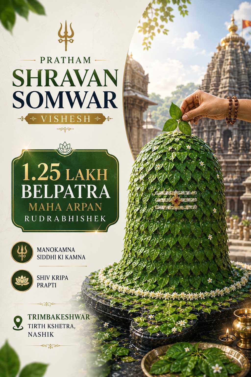 1.25 Lakh Belpatra Maha Arpan Maha Rudrabhishek