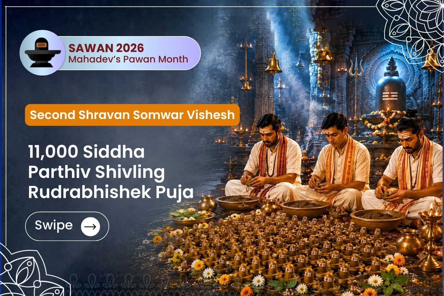 11,000 Siddhfa Parthiv Shivling Rudrabhishek Puja