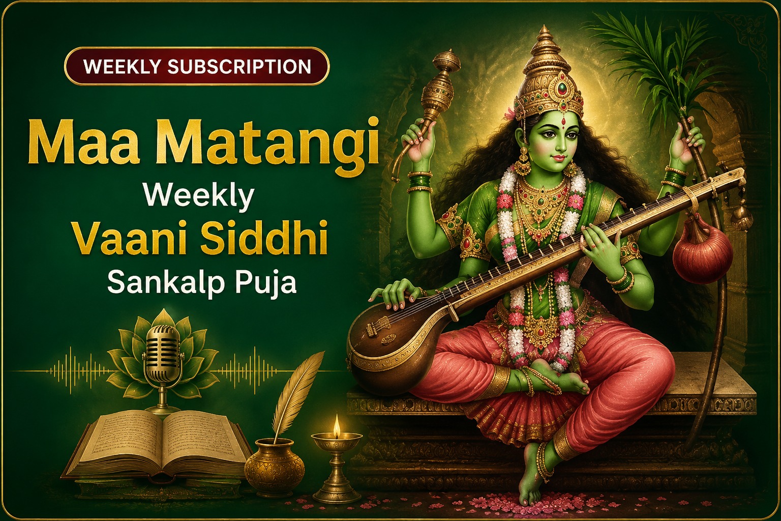 Maa Matangi Weekly Vaani Siddhi Sankalp Puja For Confidence, Communication, Recognition & Professional Growth 10-Week Puja Sankalp Recommended